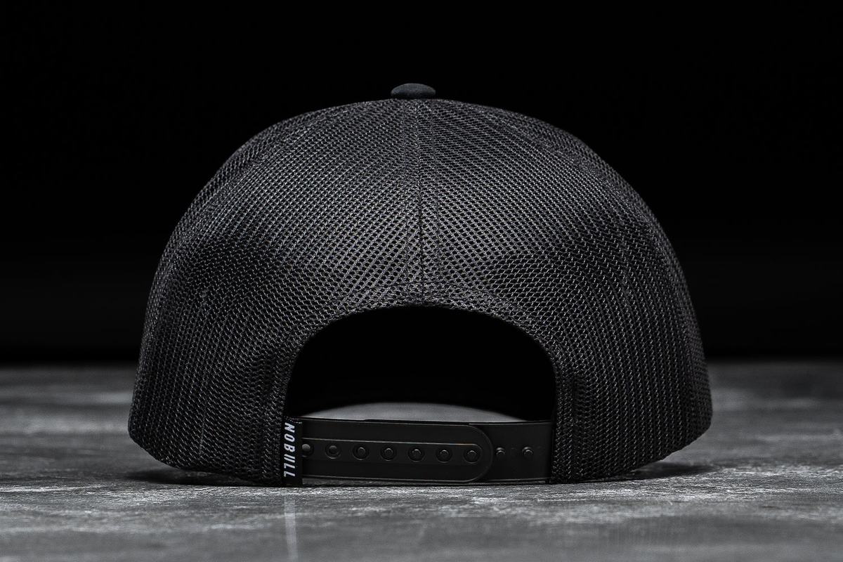 Nobull Curved-Brim Trucker Men's Hats Black | Australia (NE3690)